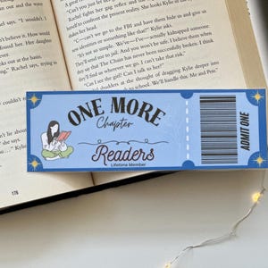 One More Kapitel Lesezeichen - Ticket Lesezeichen, laminiertes Lesezeichen, Geschenke für Leser
