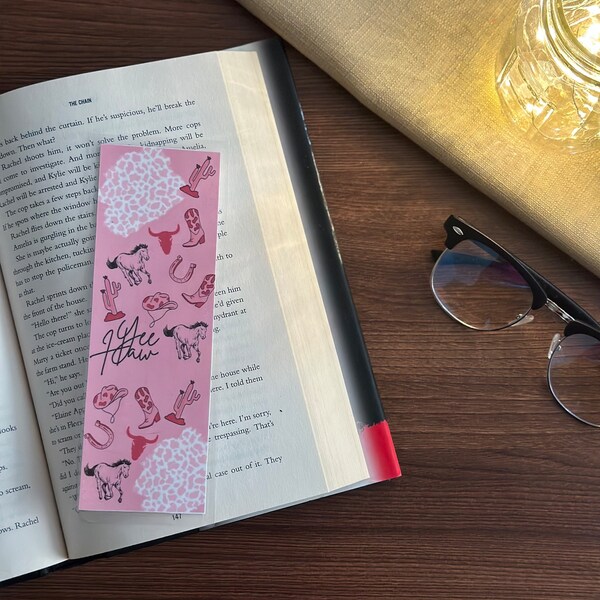 Pink Cowgirl Bookmark for Teen Girls Pink Western Bookmark for Women Country Girl Bookmark for Reader