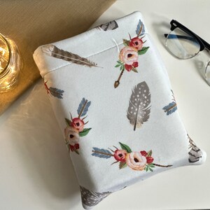 Boho Book Sleeve - Padded Book Pouch & Protector for Books, Bookish Gifts for Readers