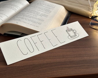 Coffee Print Paper Bookmark Handmade Bookmarks Coffee Lovers Gifts Reader Gifts