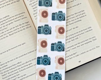 Camera Bookmark - Laminated Page Saver, Photographers Page Holder, Gifts for Readers