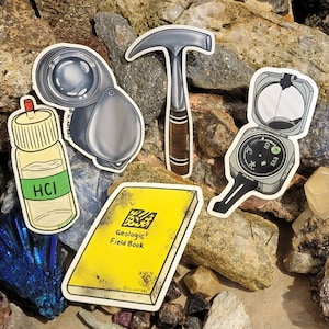 Geology Tool Kit Sticker Pack | vinyl sticker | geologist | geology gift | science gift | science sticker | geology sticker | earth science