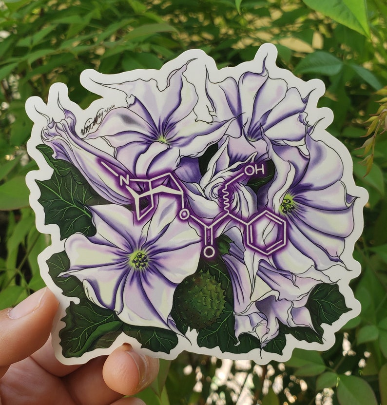 Atropine Molecule Sticker