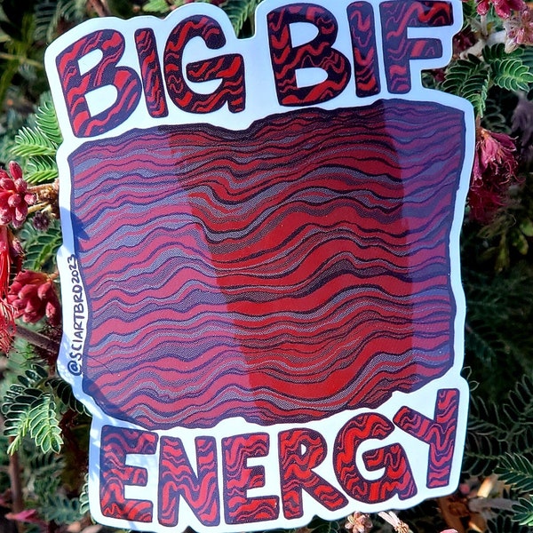 BIG BIF ENERGY Geology sticker - rock sticker - geoscience - metamorphic rock - banded iron formation - science sticker - science gift