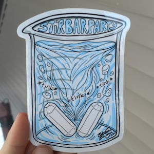 STIRBAR PARTY Chemielabor Aufkleber | Wissenschaft Geschenk | Vinyl-Aufkleber | Wissenschaft Kunst | Wissenschaft Aufkleber | Labor Humor