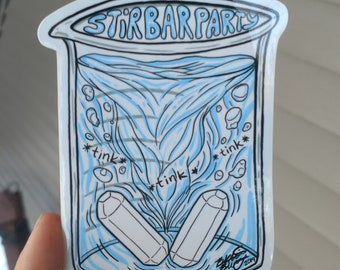 STIRBAR PARTY Chemistry Lab Sticker | science gift | vinyl sticker | science art | science sticker | lab humor