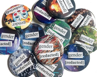 płeć [usunięto] - personalizowane, ręcznie robione przypinki