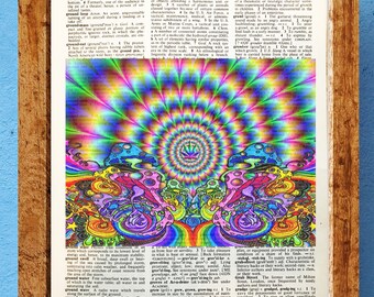 LIMITED PRINT Ram Dass Alpert Psychonaut Psychedelic Portrait Painting Wall Art