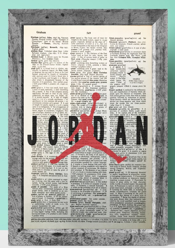 Download Free Michael Jordan Logo Wall Art Print Wall Art Print Dictionary Etsy SVG Cut Files