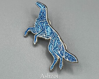 4,5 cm Pin - Barsoi Constellations - blau glitzer
