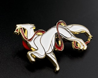 Ribbon Borzoi 1.75” gold plated enamel pin