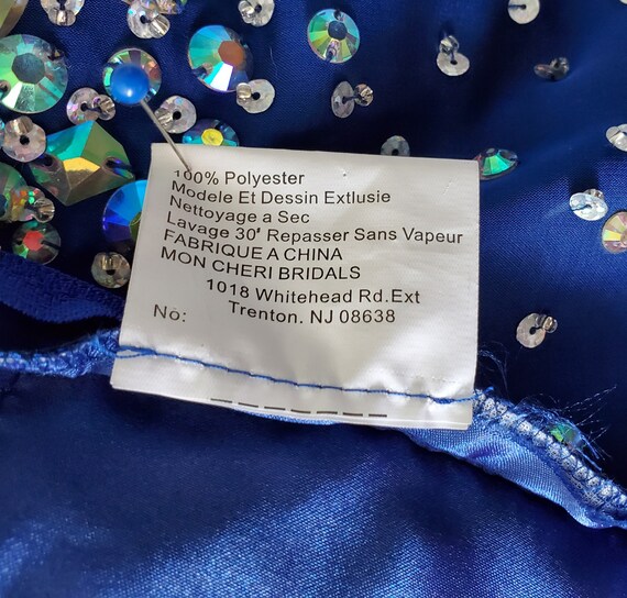 Royal Blue Ball Dress by Mon Cheri in Size 16 teen Etsy
