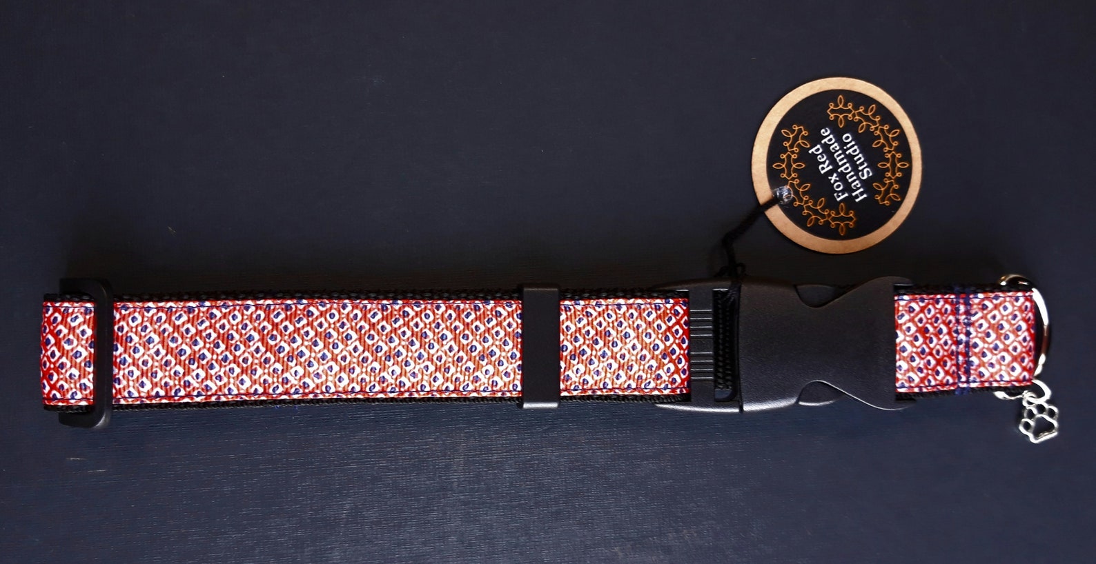 Abstract design handmade dog collar | Etsy