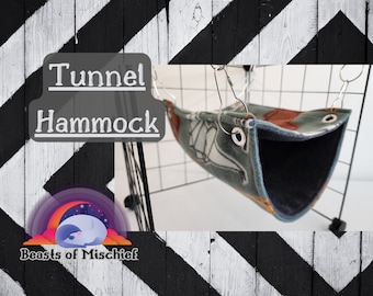 Fleece Tunnel Hammock: Double Decker Cage Accessories