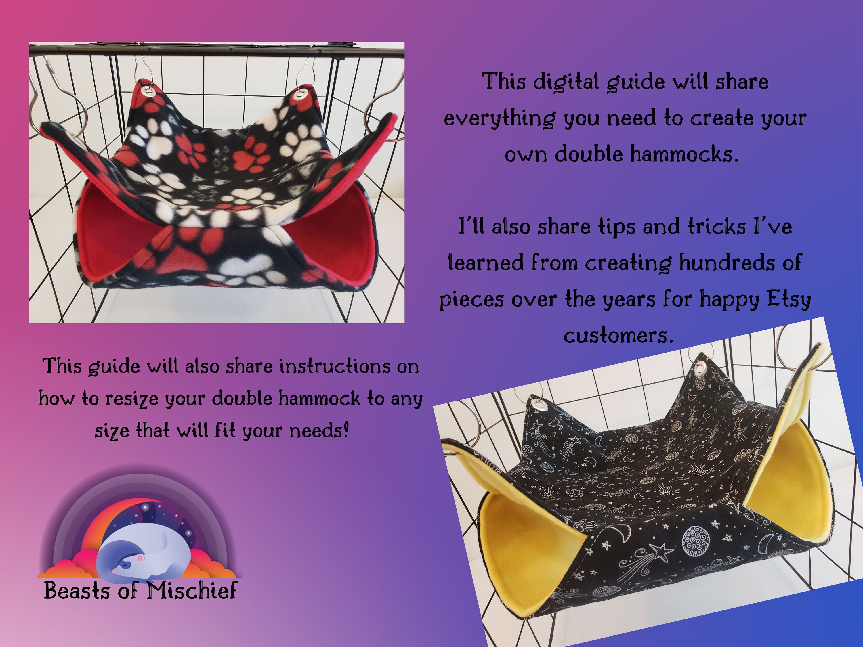 Digital Sewing Guide for Double Hammock Bunkbed Hammock Etsy