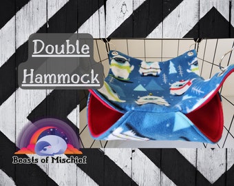 Fleece Double Hammock: Small Pet Cage Accessories