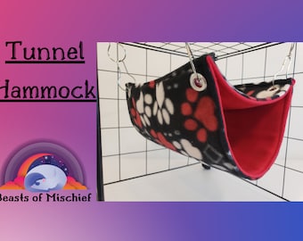 Fleece Tunnel Hammock: Double Decker Cage Accessory