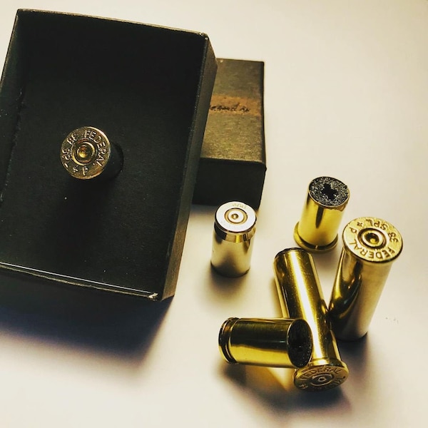 Guitar switch tips made with recycled bullet casings
