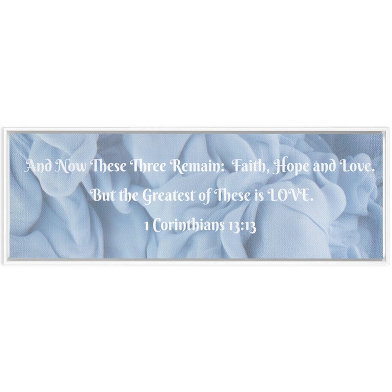 Light Blue Wall Art Home Decor Canvas with Christian Scripture Etsy