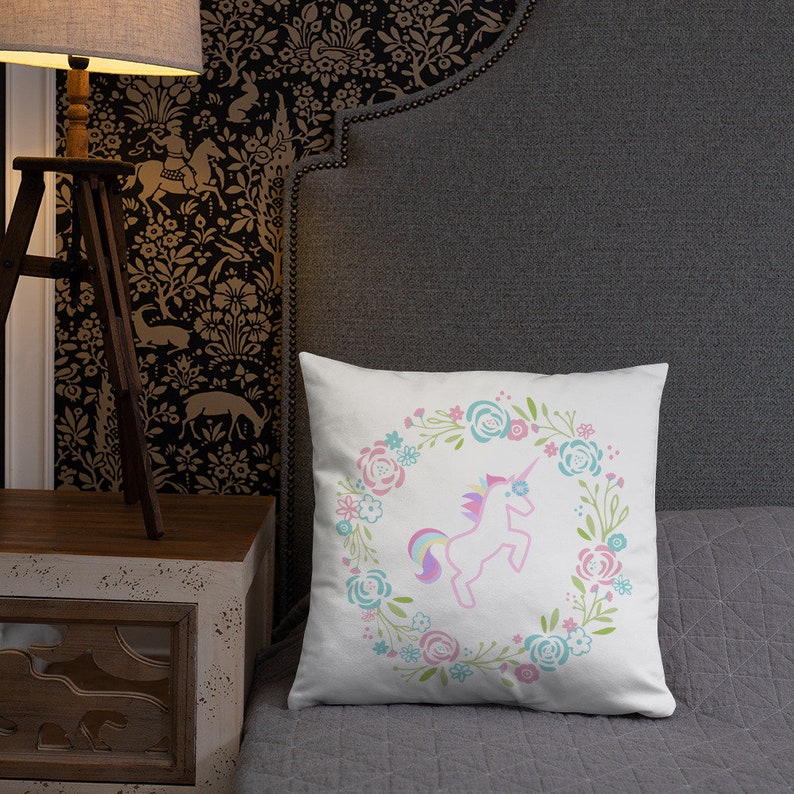 Unicorn Throw Pillow for Unicorn Lovers or Unicorn Themed Etsy
