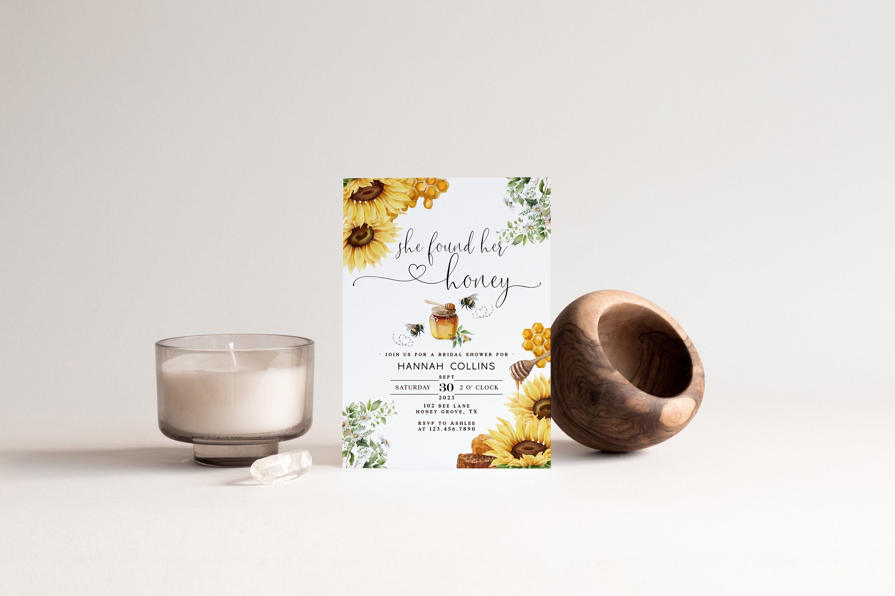 She Found Her Honey, Bridal Shower Invitation, Honey Bee Bridal Shower