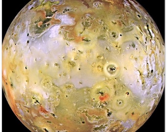 Jupiter's Moon Io, Global View (High Resolution) - Poster Print