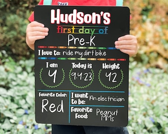 First Day of School Chalkboard Sign, Back to School Sign, Reusable School Sign, Last Day Of School, School Photo Prop, Reversible School