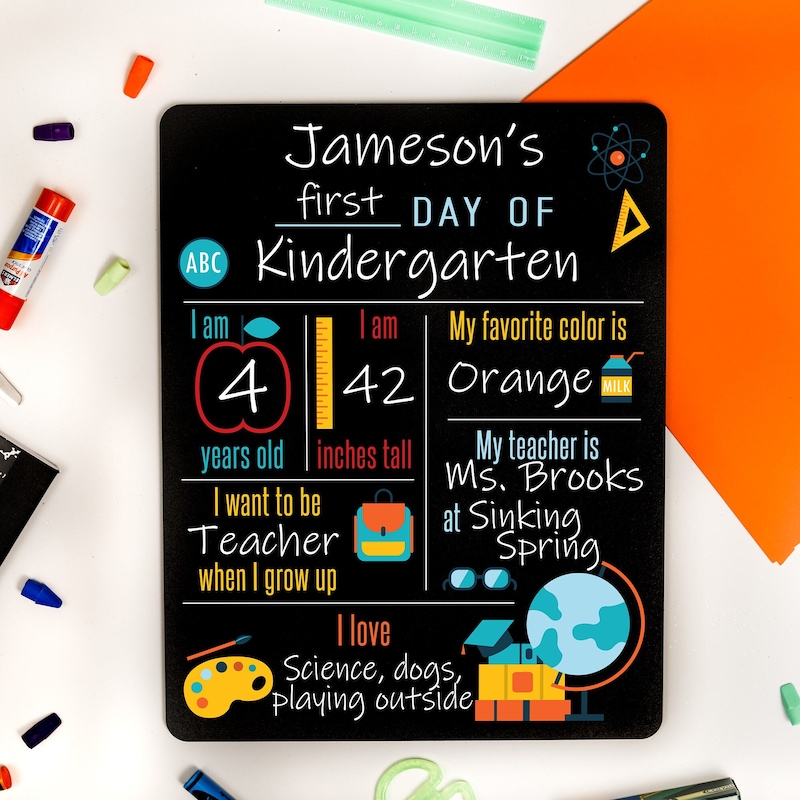 First Day of School Board Etsy