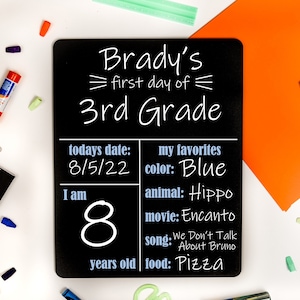 Custom First Day of School Sign, Last Day of School Sign, Reversible First Day of School Sign, Back to School Photo, 1st Day of School