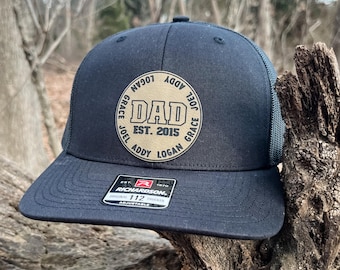 Dad Hat, Custom Trucker Hat for Dads, Personalized Patch Hat, Dad Snapback Hat, Unique Dad Gift, Dad Birthday Gift, Custom Men's Trucker Cap
