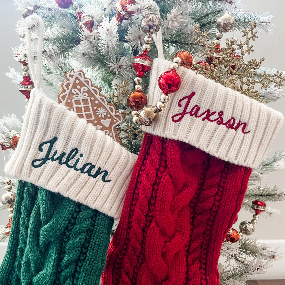 Personalized Family Christmas Stockings, Personalized Knit Stockings, Holiday Decor, Personalized Christmas Stockings, Newlywed Christmas - Etsy
