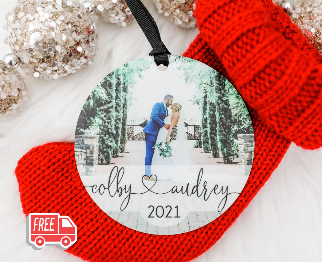 Personalized Couple Ornament, Couple Christmas, Engagement Ornament ...