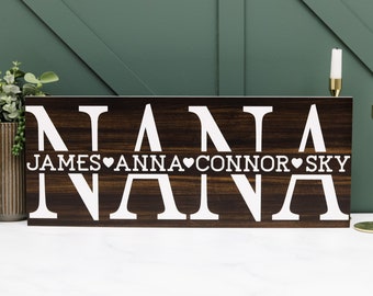 Custom Grandma Gift, Gift For Nana, Mother's Day Gift, Custom Wooden Sign, Grandma Wooden, Personalized Gift, Gift From Grandchildren