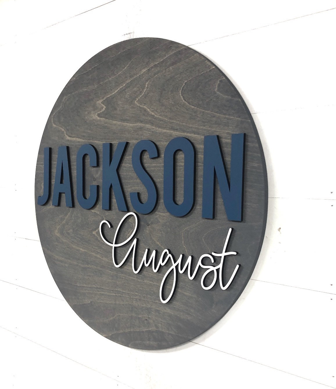 Nursery Name Sign | 3D Custom Name Sign | Baby Shower Gift | Round Wood Name Sign | Baby Name Sign | Name Reveal | Nursery Theme | Crib Sign
