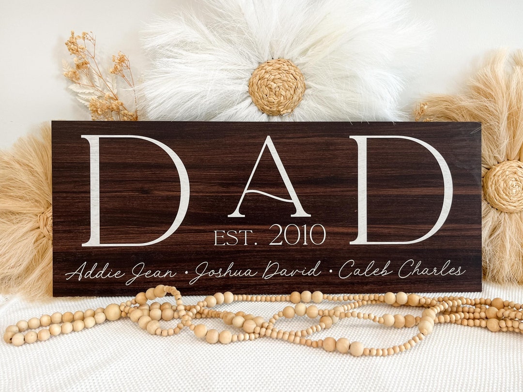 Gift for Dad, Personalized Dad Sign, Father's Day Gift, Dad Family ...