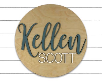 Nursery Name Sign | 3D Custom Name Sign | Baby Shower Gift | Round Wood Name Sign | Baby Name Sign | Name Reveal | Nursery Theme | Crib Sign