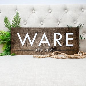 Custom Wooden Name Sign, Family Name Sign, Last Name Sign, Personalized Wooden Sign, Custom Wedding Gift Sign, Established Sign, Name Sign