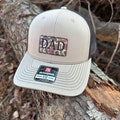 Custom Dad Trucker Hat, Dad Christmas Gift, New Dad Gift, Gift For Husband, Trucker Hat, Grandpa Leatherette Patch Hat, Outdoors, Camo product logo
