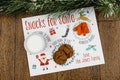 Personalized Santa Cookie Plate | Christmas Eve Cookie Tray | Santa Cookie and Milk Platter | Wooden Farmhouse Cookie | Custom Dear Santa