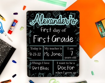 First Day of School Chalkboard Sign, Back to School Sign, Reusable School Sign, Last Day Of School, School Photo Prop, Reversible Option