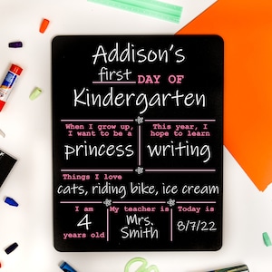 Custom Back to School Sign, Reusable School Sign, First Day of School Photo Prop, Reversible Chalkboard Sign, First Day Sign, Last Day Sign