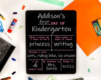 Custom Back to School Sign, Reusable School Sign, First Day of School Photo Prop, Reversible Chalkboard Sign, First Day Sign, Last Day Sign