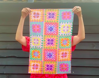 Tea towel, crochet print