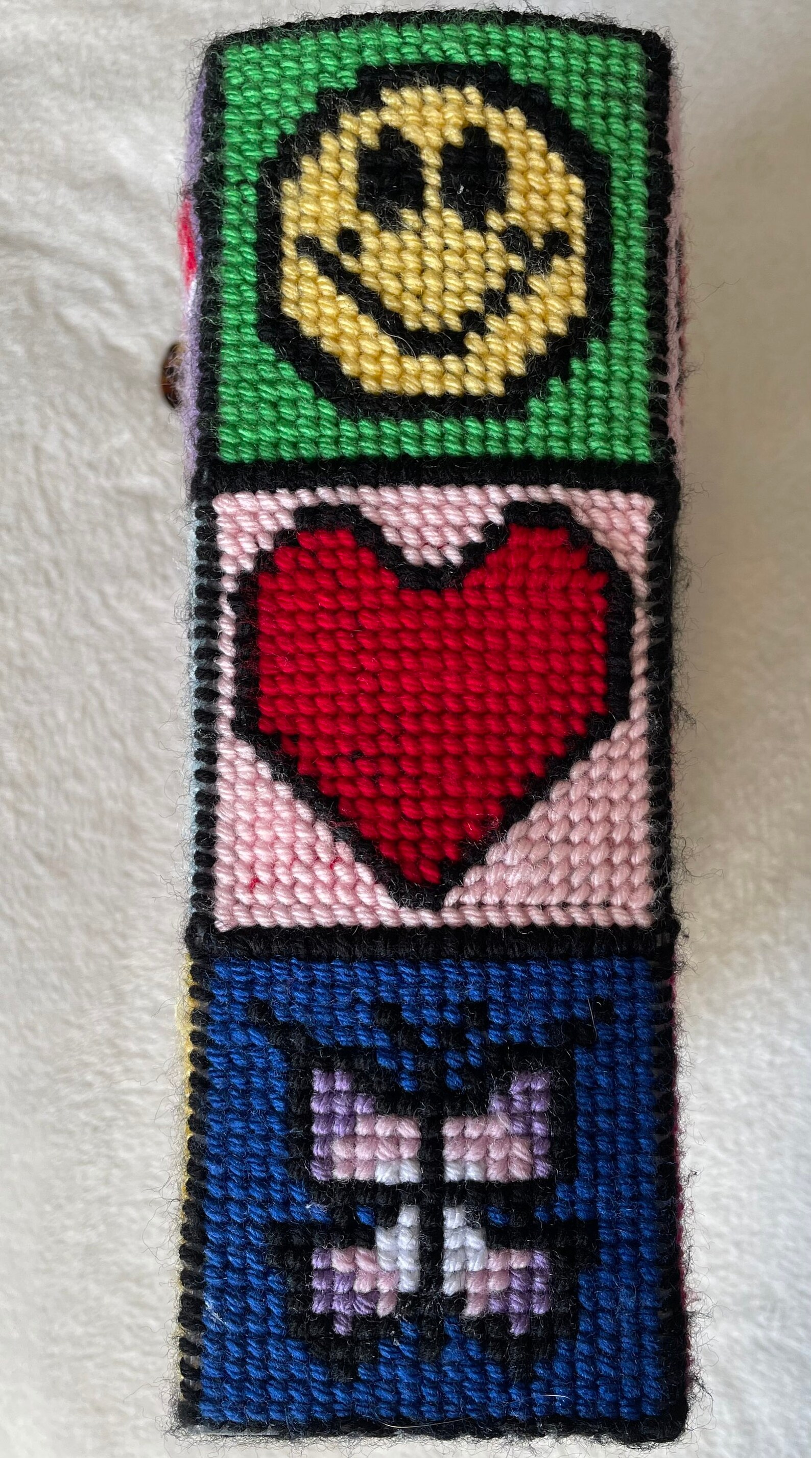 Cross stitch patchwork multicolor UNIF inspired shoulder bag Etsy