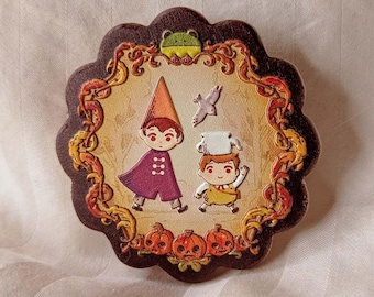 Garden Wall / Embossed Wood Pin
