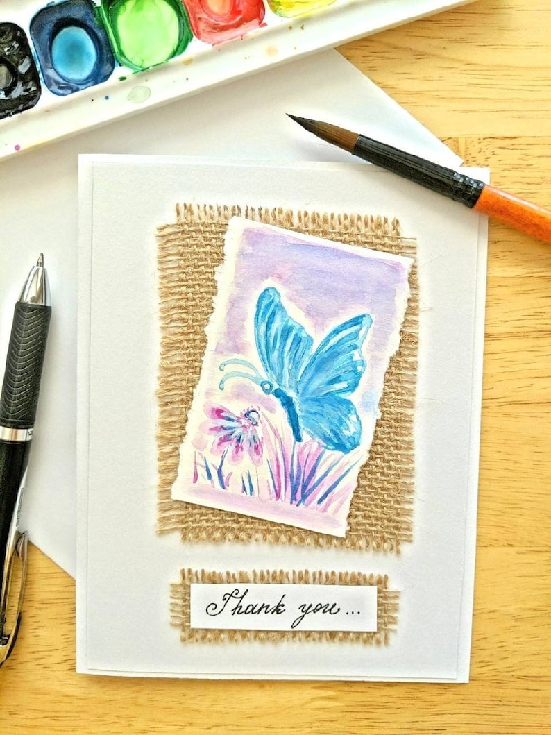 Hand painted greeting cards Handmade cards Watercolor card Etsy