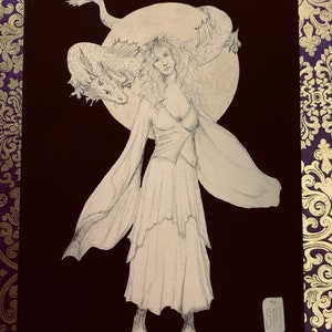 Gold Dust Woman - 5x7 Fine Art Print - Stevie Nicks - Fleetwood Mac - Dragon - Rock Goddess - Witchy Woman