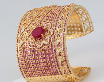 diamond ruby bangles