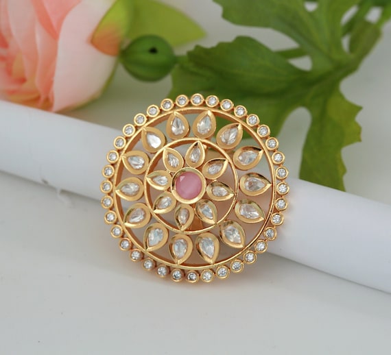 Fashion Gold Rings Women - Vintage Big Gold Color Women-midi-rings Flower  Retro - Aliexpress