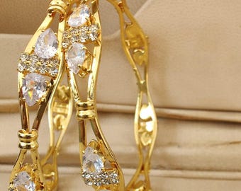 One Gram Gold Plated Bangle Bracelet set-Light Weight |Daily wear Bangle designs in Best price | One Gram Gold bangle set of 2 |Gift for her